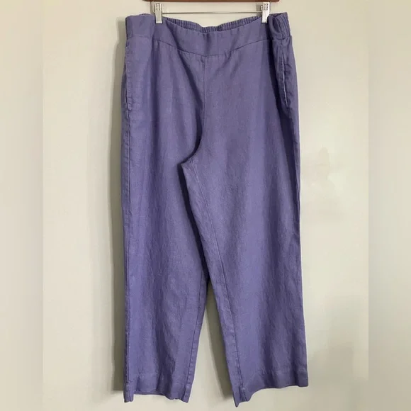 COLDWATER CREEK Lavender Linen Blazer and Straight Leg Pant Set Size 18W - Picture 8 of 14